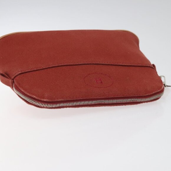 HERMES Bolide PM Pouch Canvas Red Auth - Picture 7 of 16